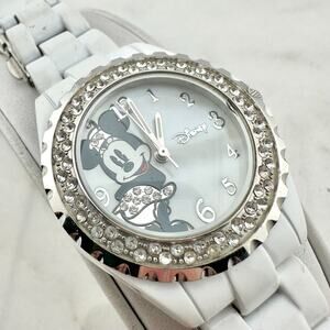 Disney MN2037 White Tone Analog Ladies Watch New Battery